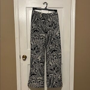 Lauren Ralph Lauren Black and White Wide Leg Pants